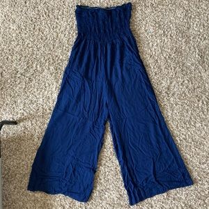 ANGIE:  Royal Blue Wide Leg Jumper